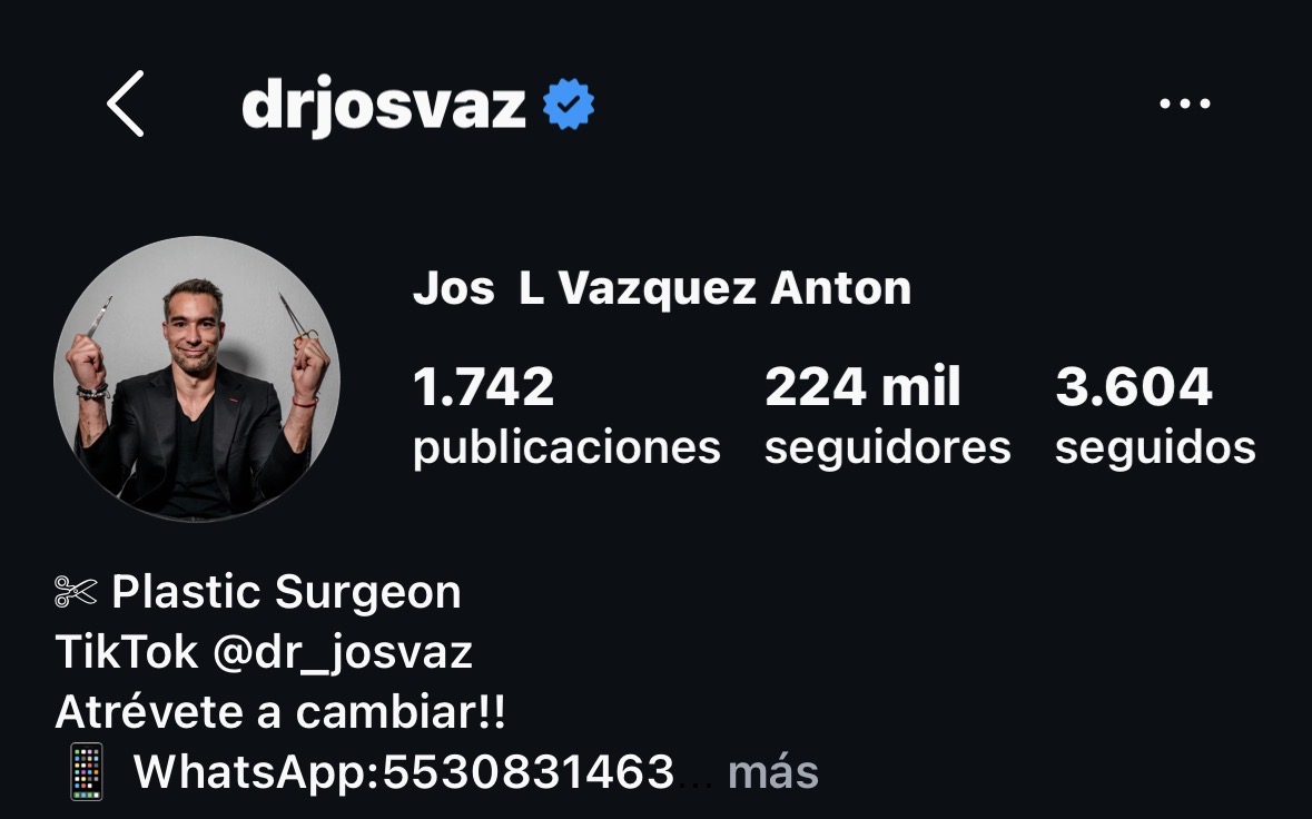 Perfil de Instagram de drjosvaz