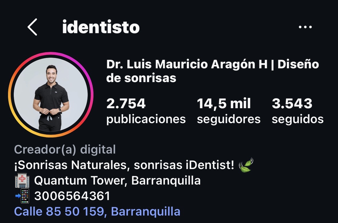 Perfil de Instagram de identisto