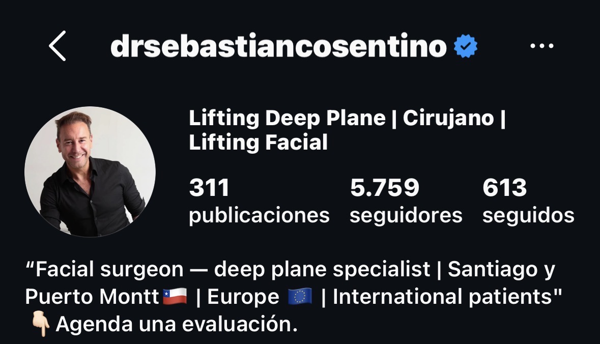 Perfil de Instagram de drsebastiancosentino