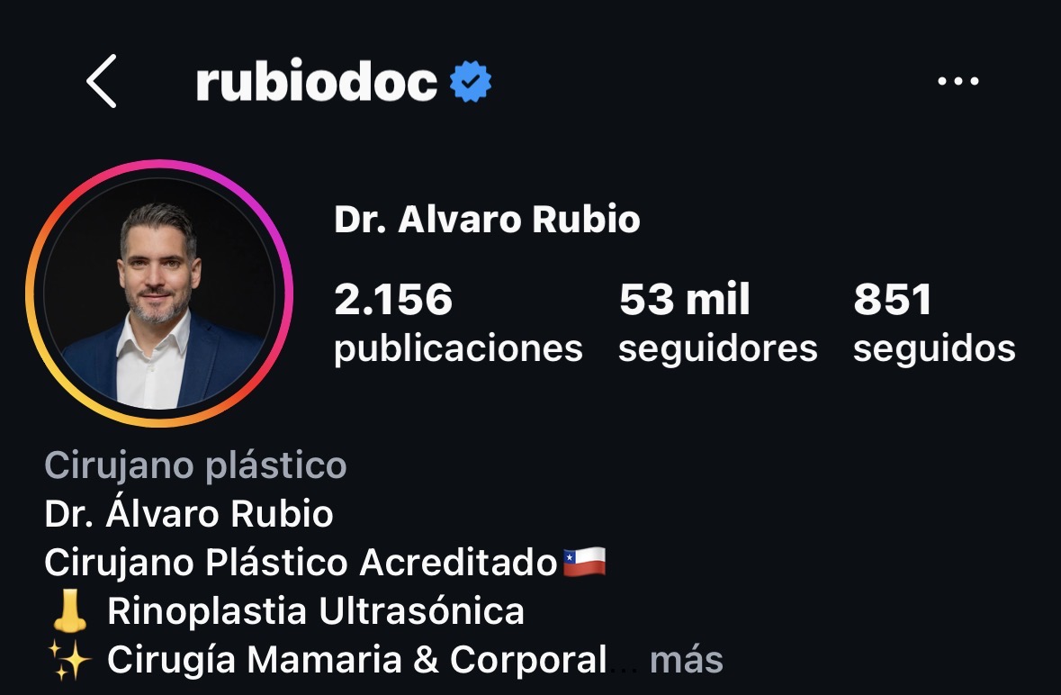 Perfil de Instagram de rubiodoc
